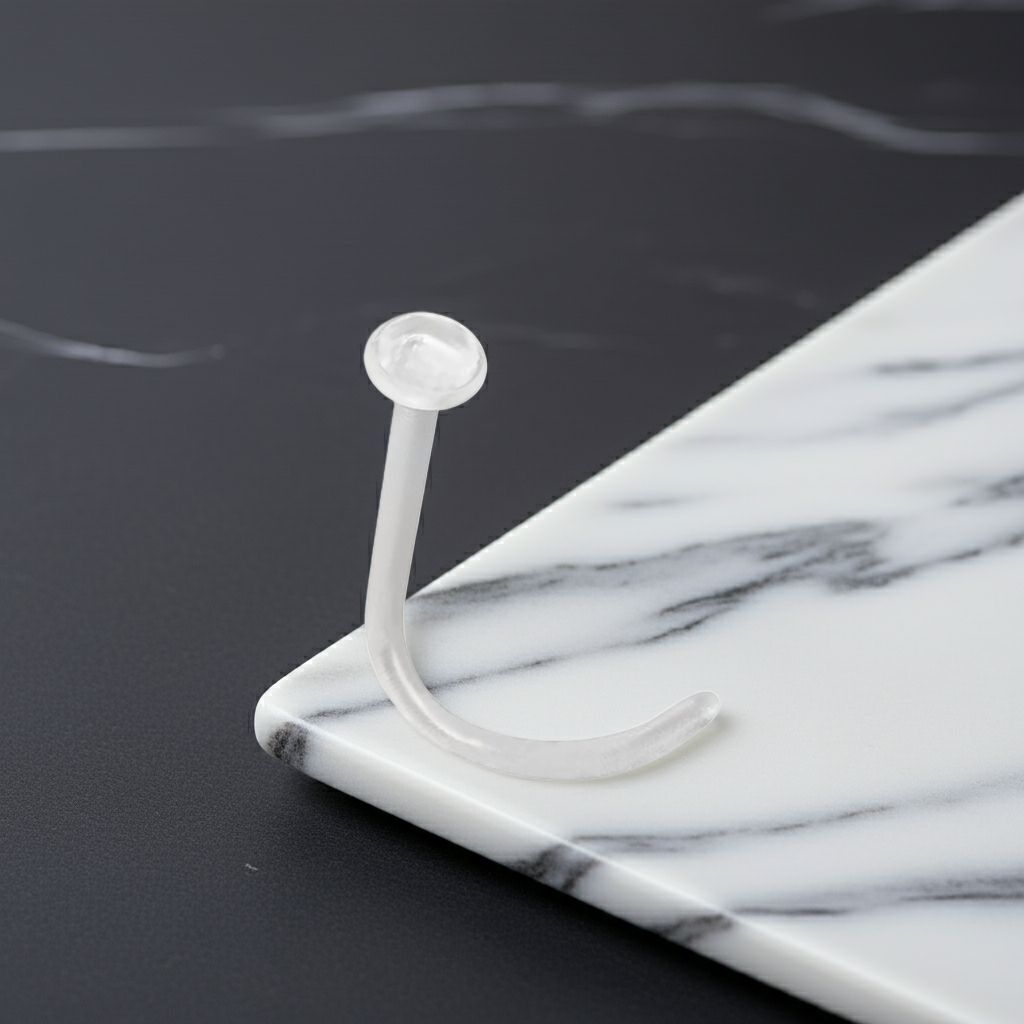 BIOPLAST CLEAR NOSE STUD RETAINER 0,8mm