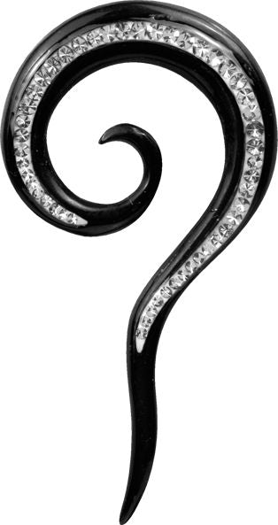 CRYSTAL HORN SPIRAL FISH HOOK SIDE - Shop Tattoobedarf Shop Tattoobedarf