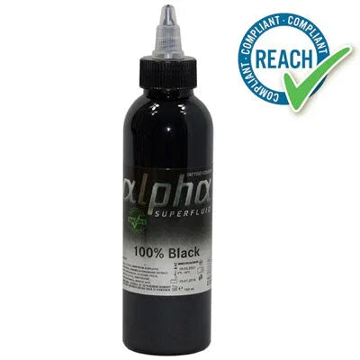 alpha SUPERFLUID Black Reach konform Tattoofarben