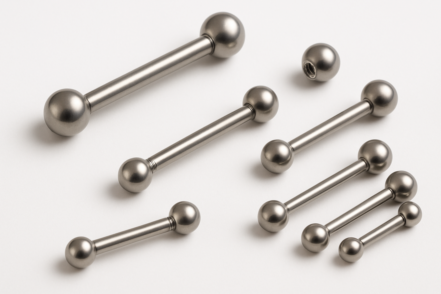 Barbell  Piercingschmuck aus titan 